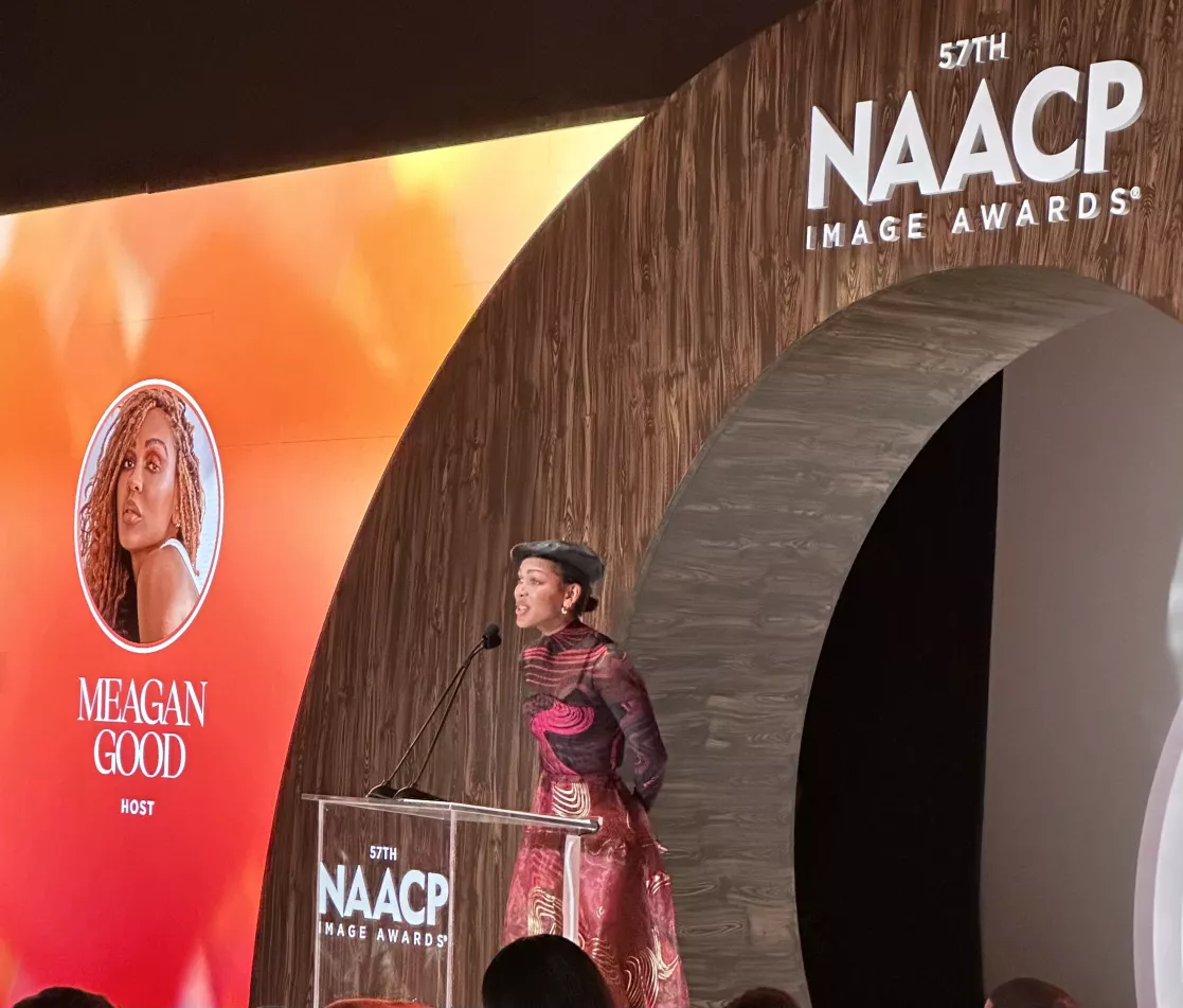 Meagan Good fashion show