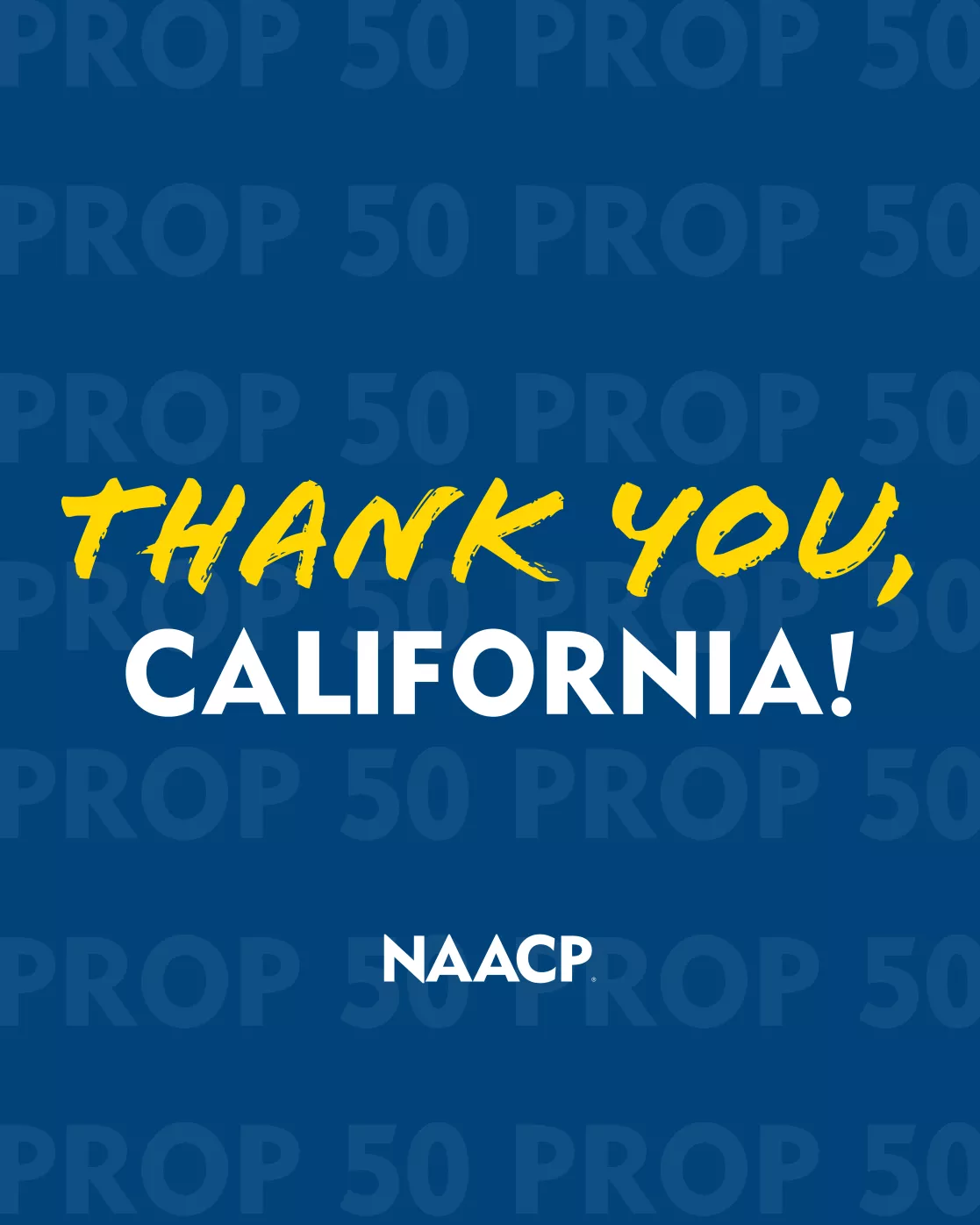 Thank you, California