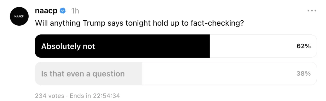 State of the Union poll on Threads