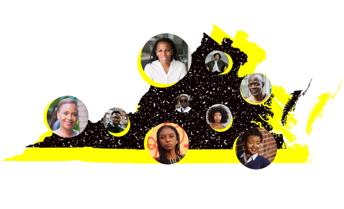 Map of Virginia Featuring NAACP Members