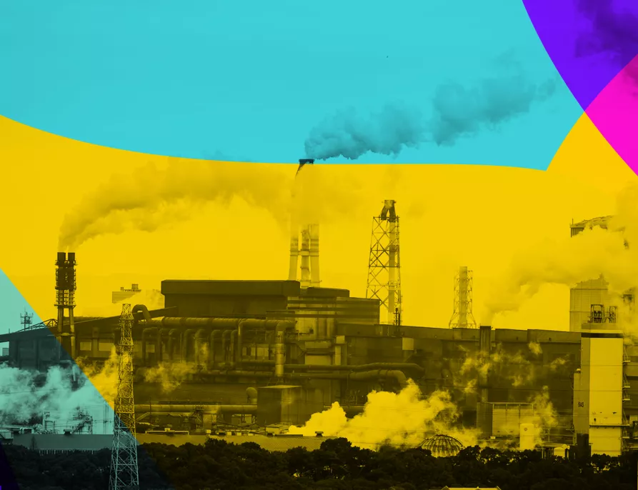 Styled image of factory