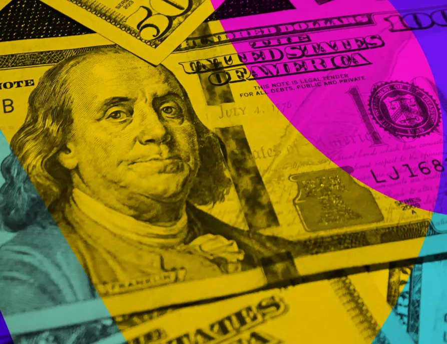 Styled image of money