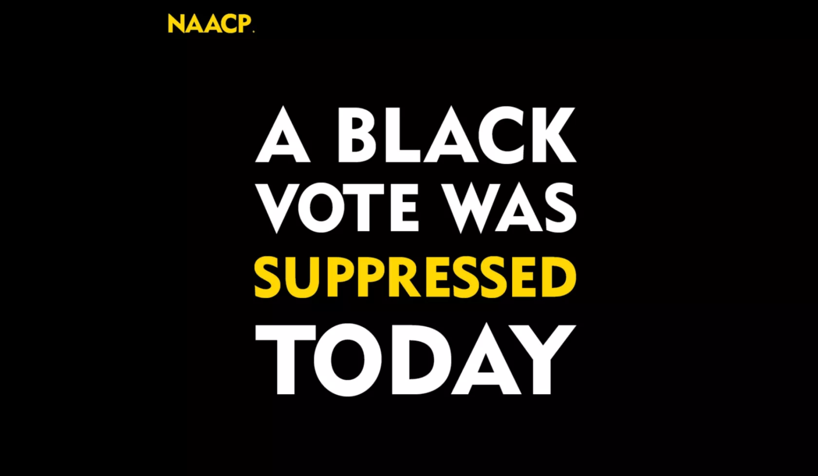 A Black Vote was suppressed