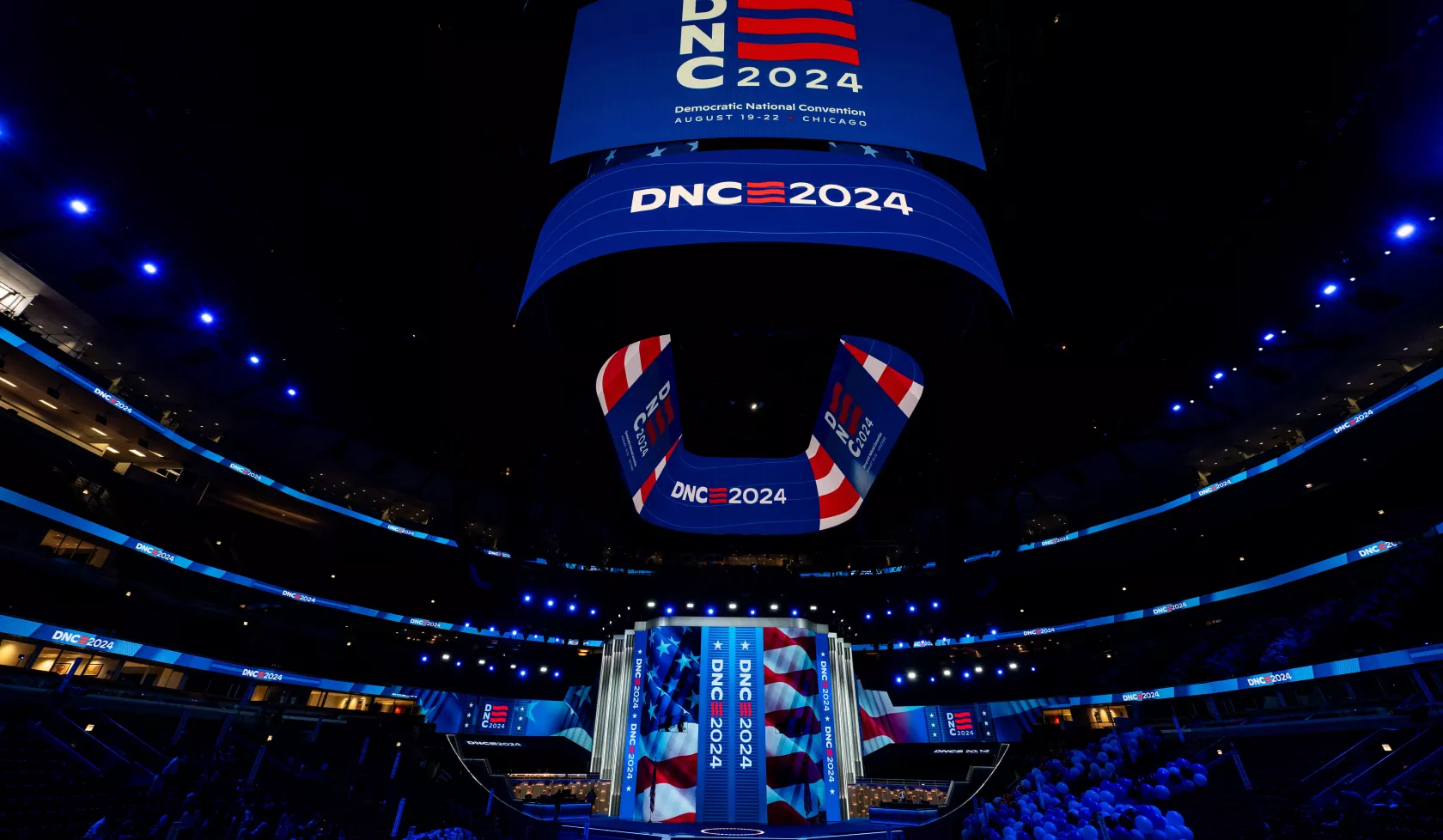 DNC stage at United Center