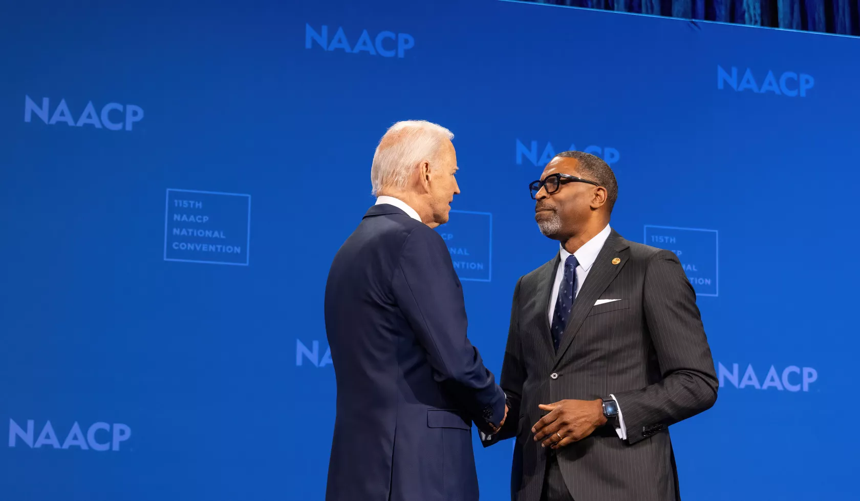 President Joseph R. Biden, NAACP President & CEO Derrick Johnson, Joe Biden, Derrick Johnson, NAACP, POTUS