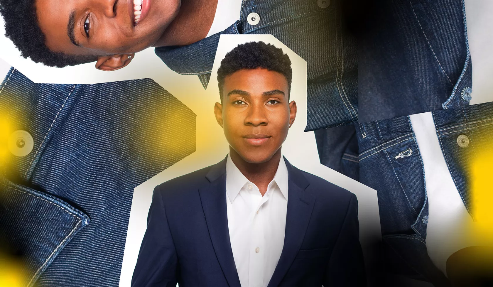 An image collage of Kahlil Greene