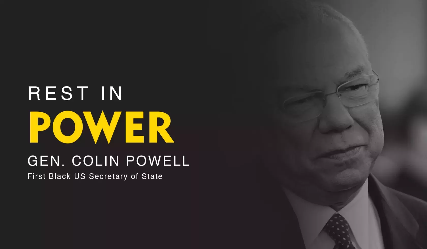 Rest in Power - Colin Powell Graphic