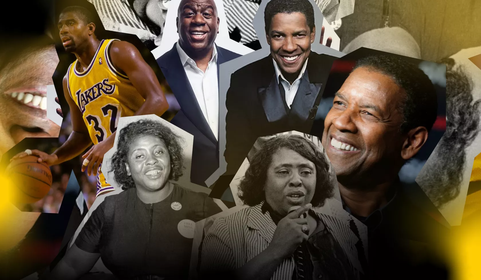 2025 Medal of Freedom recipients Fannie Lou Hamer, Magic Johnson, Denzel Washington