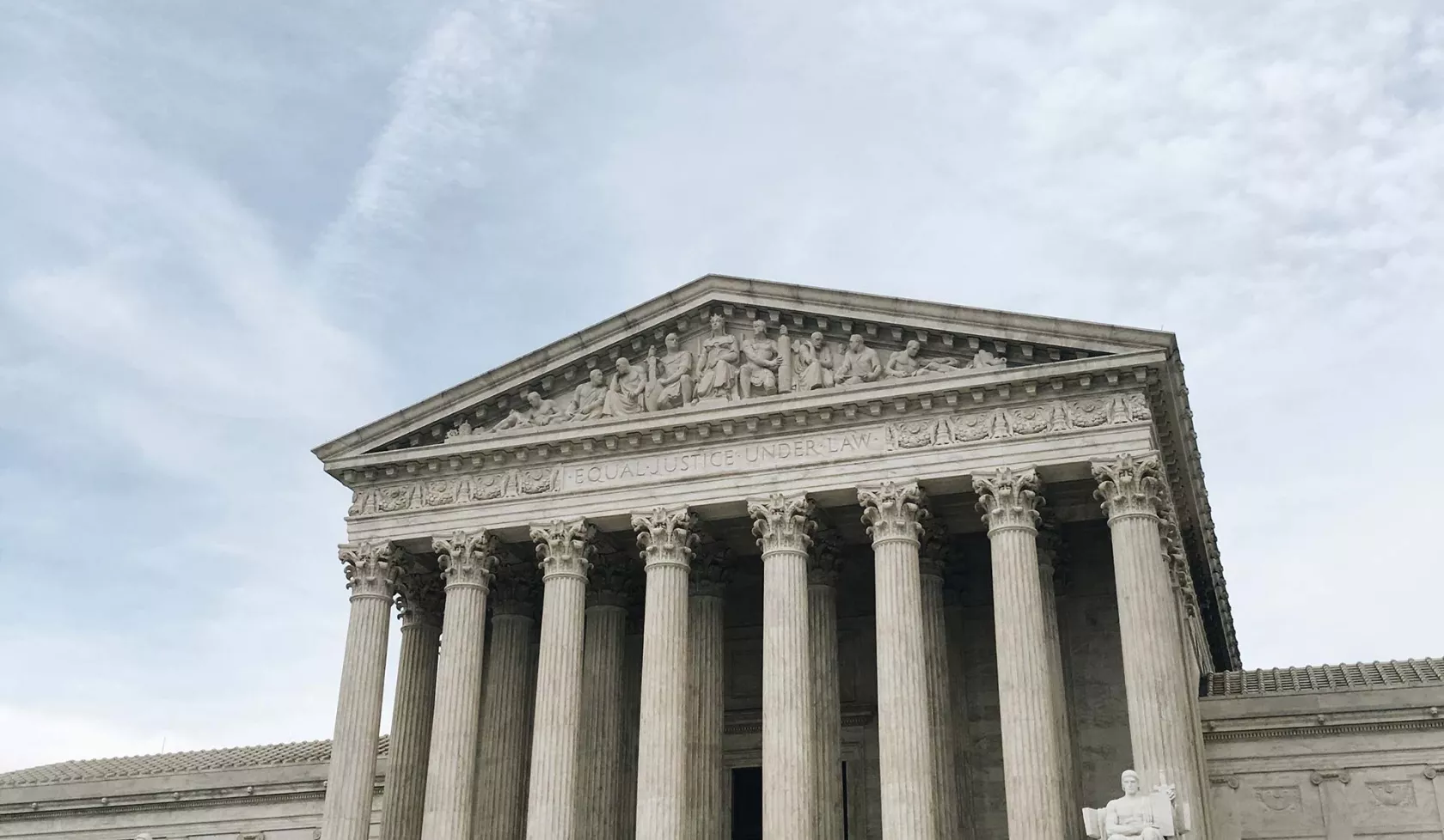 Supreme Court Facade - people posing in front