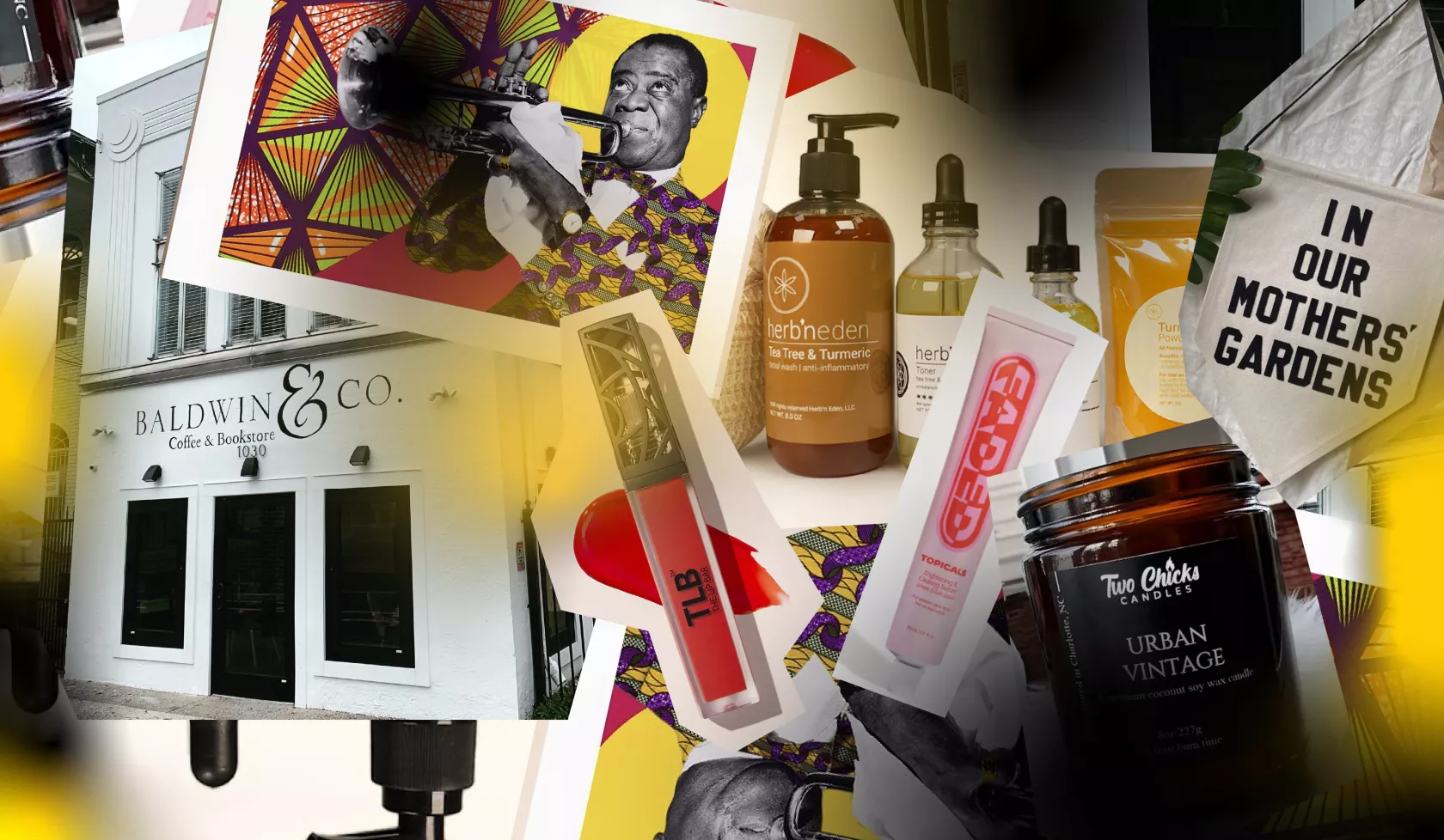 Collage of Black-owned businesses