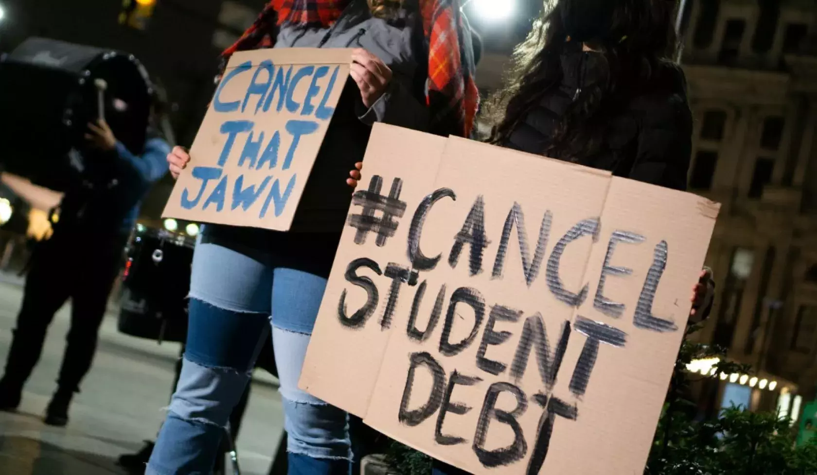 student loan debt protest