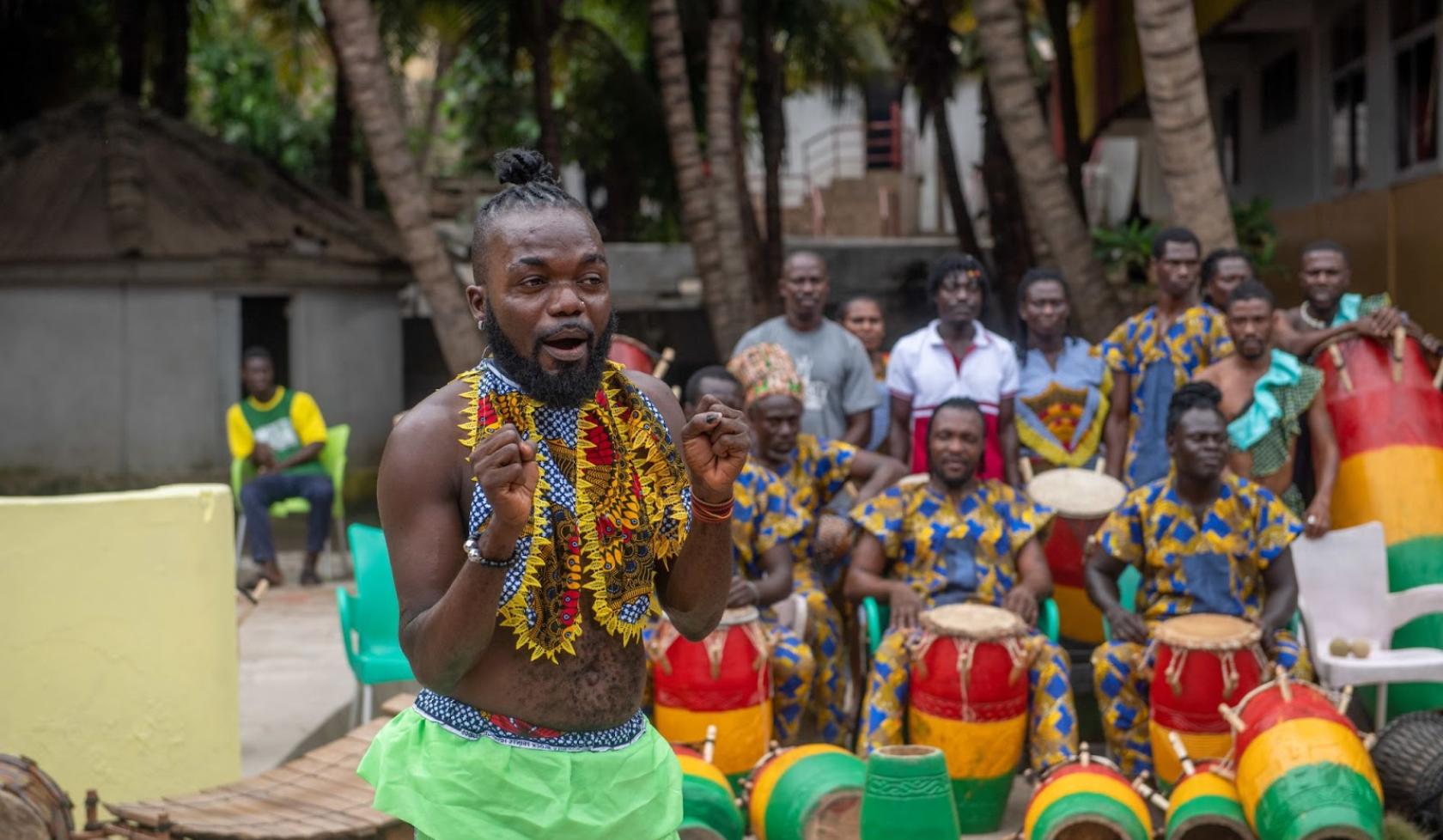 Ghanaian dancers and drummers
