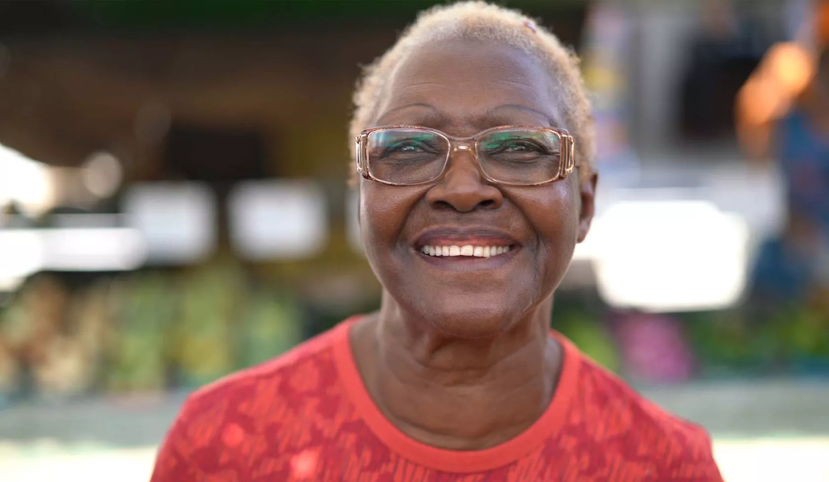 Older Black Female Smiling