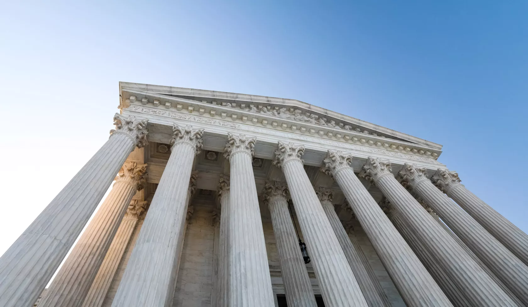 View of Front of Courthouse Entrance and Column Architecture