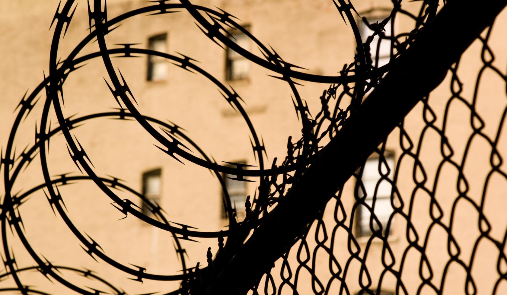 Barbed Wire on Chainlink Fence