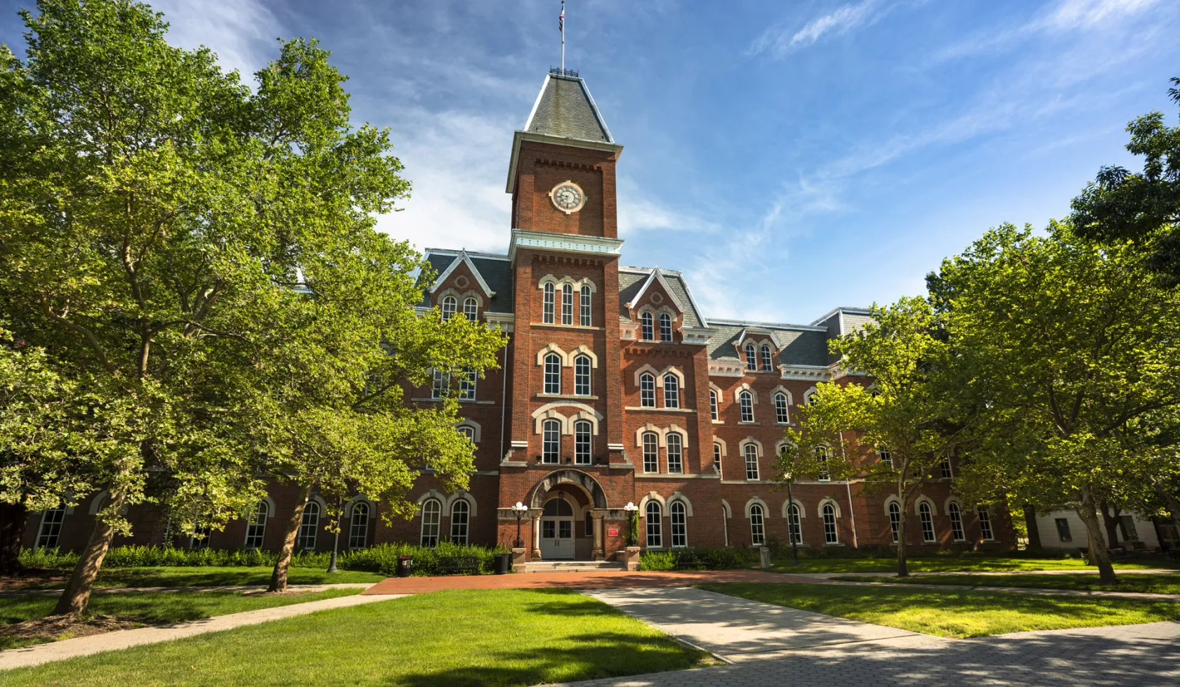 University Campus Buildings n the Summertime