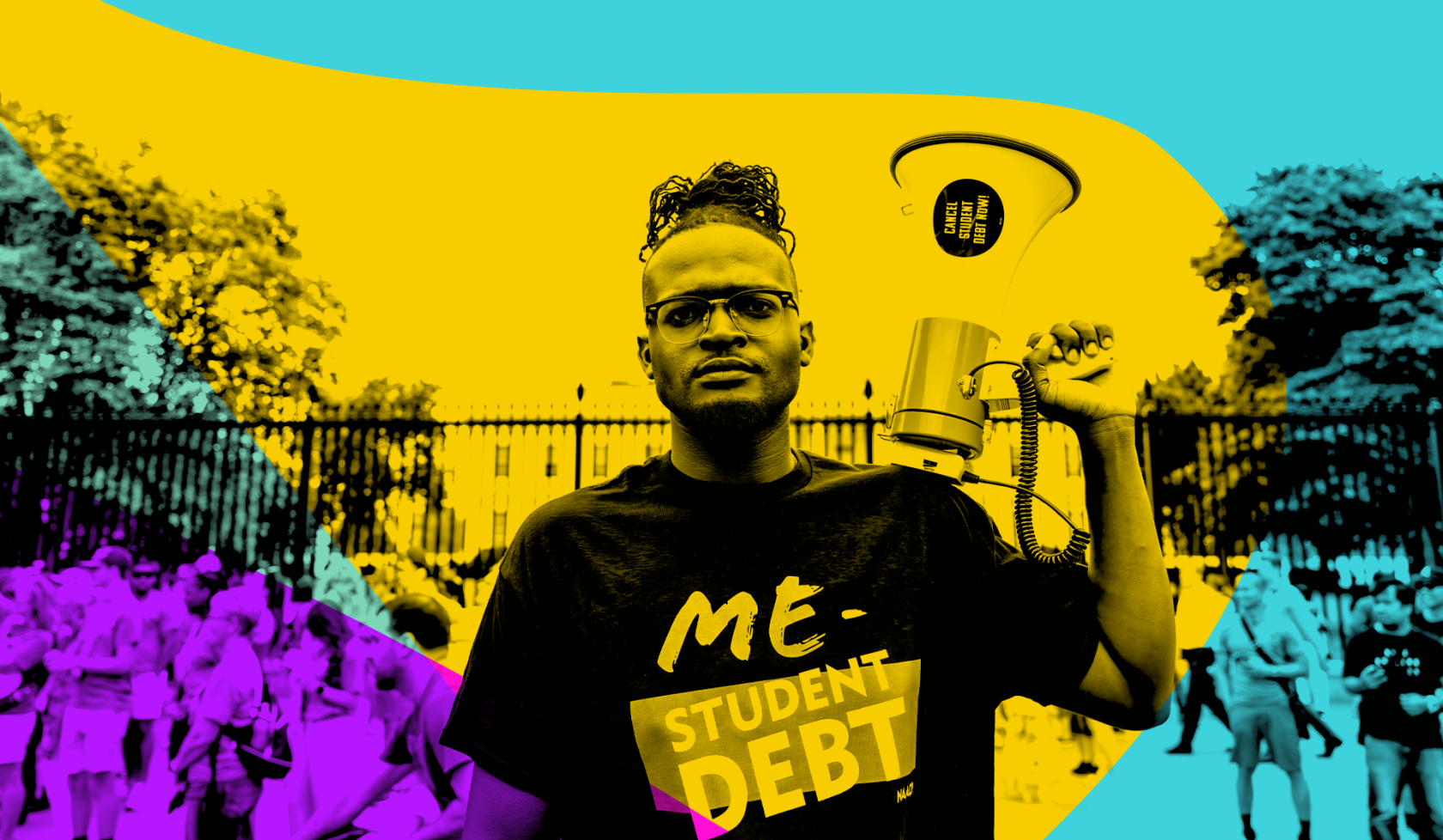 Wisdom at Student Debt March - hero