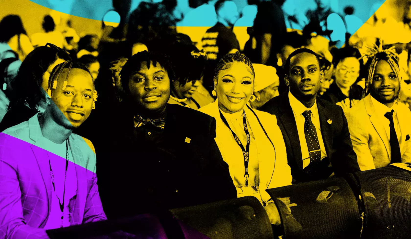Group of students sitting together at NAACP Convention - hero