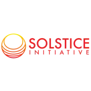 Logo image with SOLSTICE in large red text and INITIATIVE in smaller red text, next to yellow and red circular design