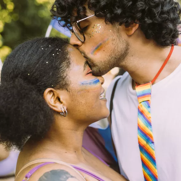 PRIDE Couple - LGBTQ Parade Celebration