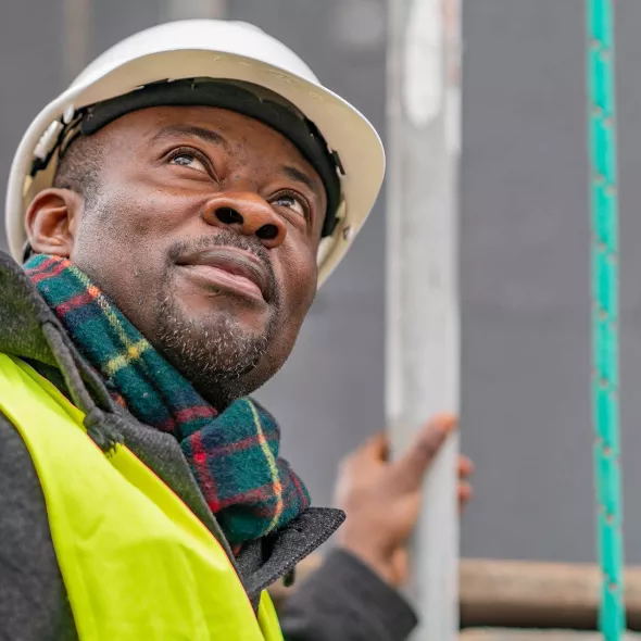 Black Male Construction Worker