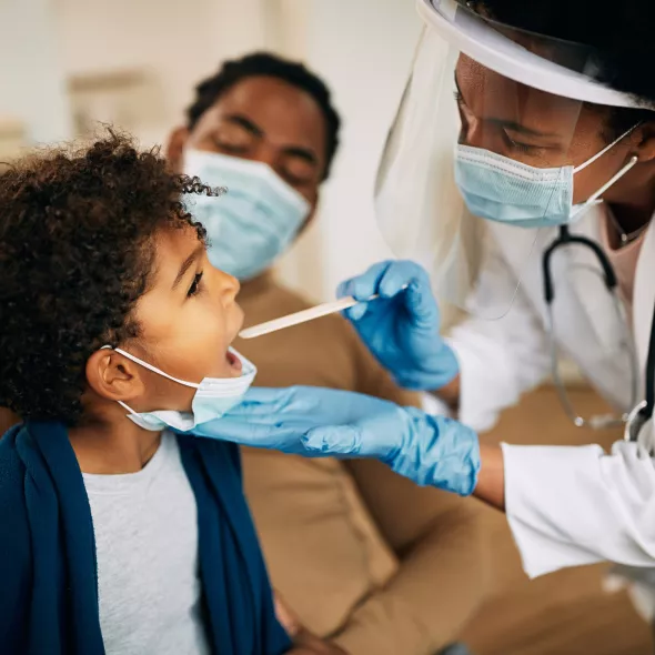 Young Black Child at a Medical Check-up - Indoors