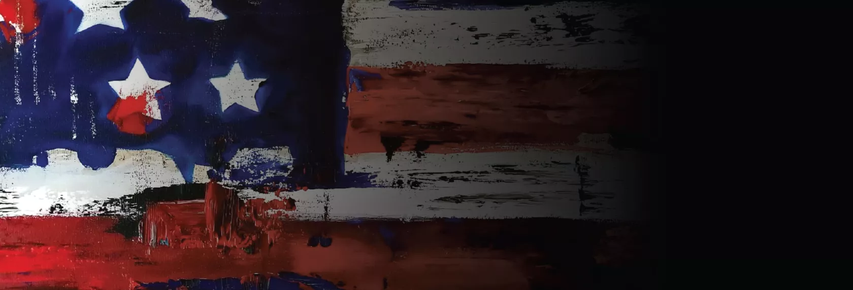 Painted American flag