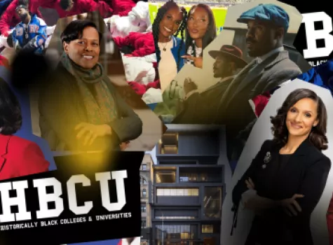 A collage featuring Kendrick Lamar, Michael B. Jordan, Sharon Owens, Mary Sheffield, and Dorcey Applyrs