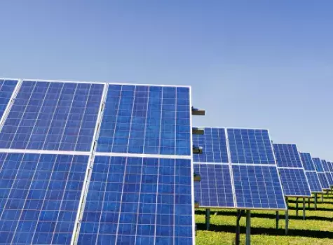 Solar panels creating green energy