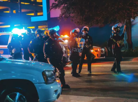 Police with shields