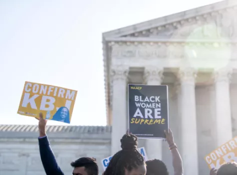 Holding Up Black Women are Supreme Sign