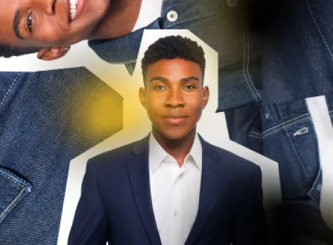 An image collage of Kahlil Greene