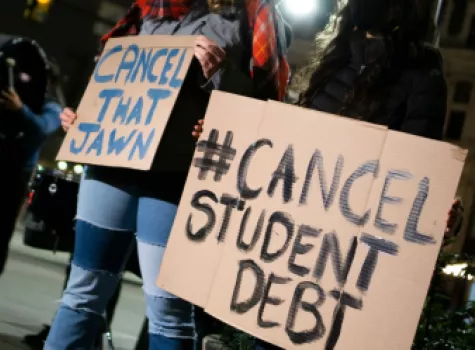 student loan debt protest