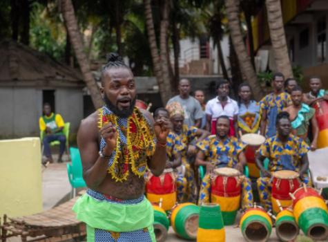 Ghanaian dancers and drummers