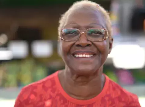 Older Black Female Smiling