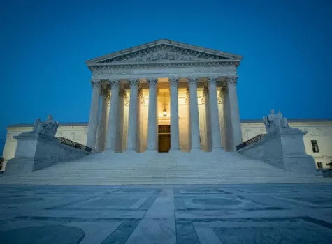 Supreme Court Building Entrance - Night