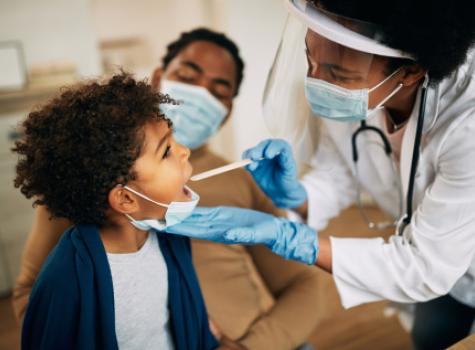 Young Black Child at a Medical Check-up - Indoors