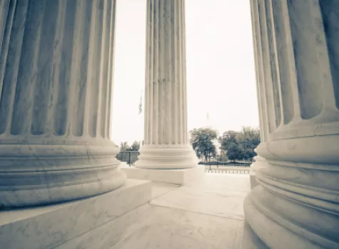 View of Architectural Building Columns