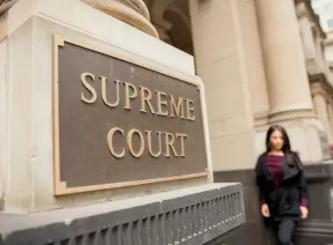 Close-up - Supreme Court Entry Signage