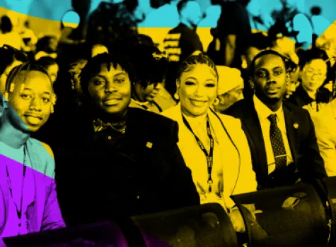 Group of students sitting together at NAACP Convention - hero
