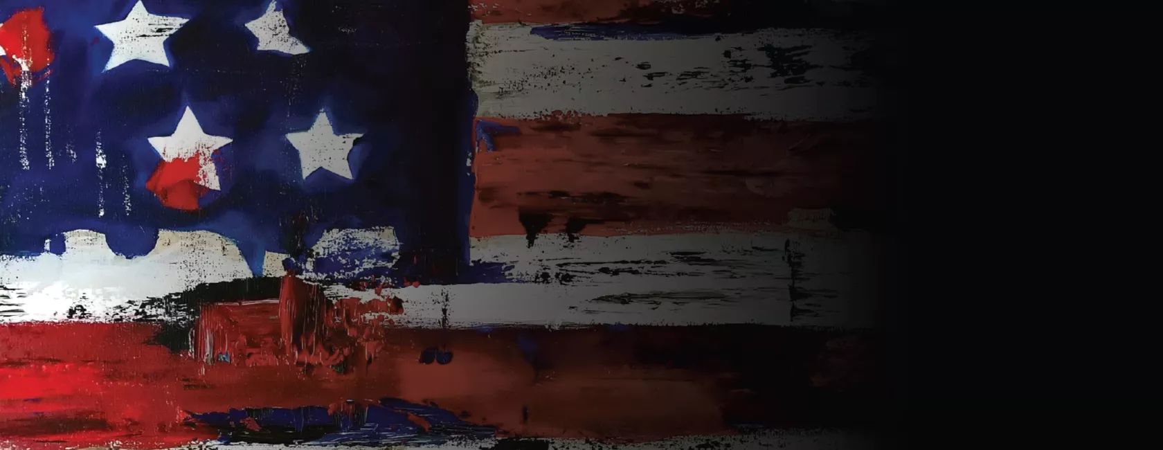 Painted American flag